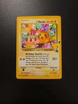 POKEMON TCG BIRTHDAY PIKACHU 24 BLACK STAR PROMO HOLO NM CELEBRATIONS - Image 1