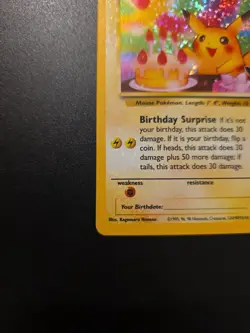 POKEMON TCG BIRTHDAY PIKACHU 24 BLACK STAR PROMO HOLO NM CELEBRATIONS - Image 4