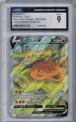Pokemon Charizard V SWSH260 Black Star Promo Ultra Premium Collection CGC Mint 9 - Image 1