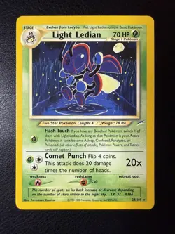 2002 Pokemon - Light Ledian #24/105 - Neo Destiny Unlimited - Rare - NM - Image 1