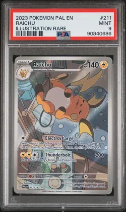 2023 POKEMON PAL EN-PALDEA EVOLVED ILLUSTRATION RARE #211 RAICHU PSA 9 - Image 1