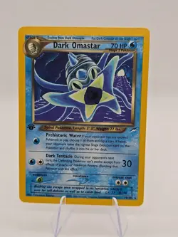 Pokemon Vintage 1st Edition Rare Dark Omastar Neo Destiny 19/105 WotC NM - Image 1