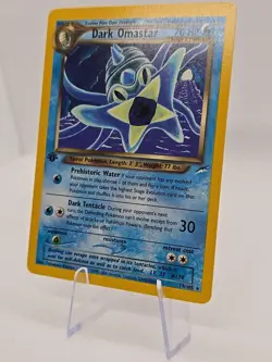 Pokemon Vintage 1st Edition Rare Dark Omastar Neo Destiny 19/105 WotC NM - Image 3