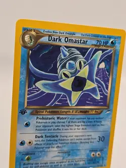 Pokemon Vintage 1st Edition Rare Dark Omastar Neo Destiny 19/105 WotC NM - Image 4