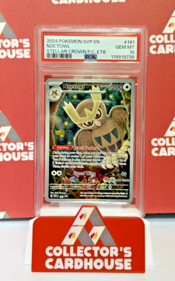 Noctowl | 141 | PSA 10 | Stellar Crown ETB STAMPED Pokemon Centre Promo | G20 - Image 1
