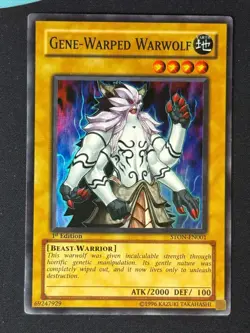 Genverzerrter Kriegswolf STON-EN001 Super Rare Englisch NM YUGIOH - Image 1