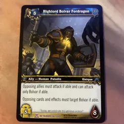 World of Warcraft TCG Betrayer 136/264 Highlord Bolvar Fordragon - Image 1