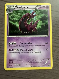 Pokemon TCG Scolipede 54/114 Non Holo Rare Black And White NM - Image 1