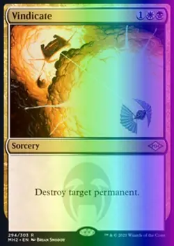MTG Magic the Gathering Vindicate (294/767) Modern Horizons 2 LP FOIL- Etched - Image 1