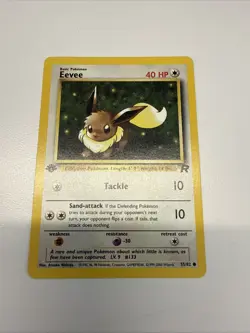 1st Edition Eevee 55/82 Team Rocket Set Rare Vintage Pokemon Card - NM - Image 1