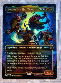 Heroes in a Half Shell Borderless FOIL 6 MTG Teenage Mutant Ninja Turtles TMT NM - Image 1