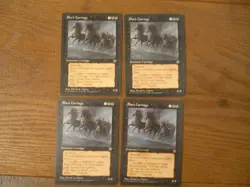 MTG 4 x Black Carriage Rare Homelands Magic The Gathering Playset card - Image 1