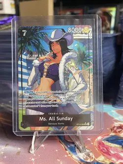 One Piece CCG Ms. All Sunday Character Card 7 Cost 8000 OP14-084 Baroque Works - Image 1
