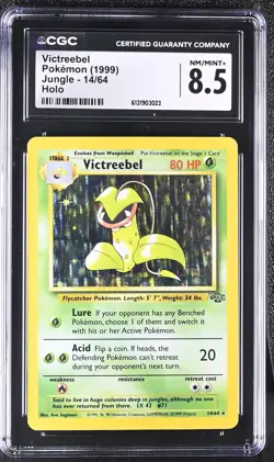 CGC 8.5 NM/MINT+ Victreebel 14/64 Holo Jungle Pokemon Card - Image 1