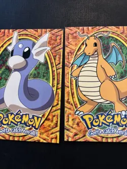 Pokemon TCG: Dragonite/dratini Topps #E12 & 10 Movie Evolution Card 1999 - Image 1