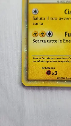 2010 Pikachu Pokemon World Collection PW Italian Holo Card - Image 4