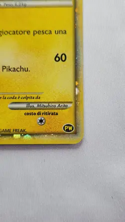 2010 Pikachu Pokemon World Collection PW Italian Holo Card - Image 5