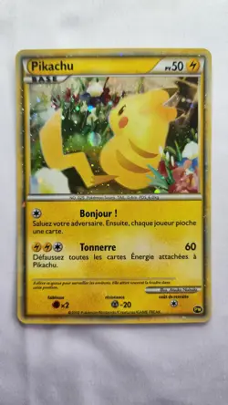 2010 Pikachu Pokemon World Collection PW French Holo Card - Image 1