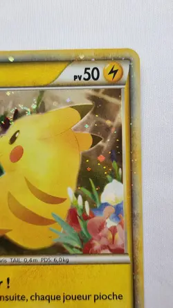 2010 Pikachu Pokemon World Collection PW French Holo Card - Image 3
