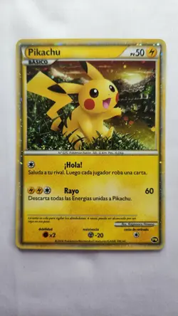2010 Pikachu Pokemon World Collection PW Spanish Holo Card - Image 1