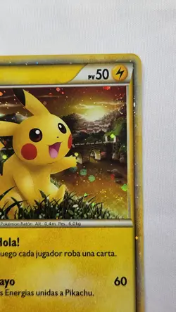 2010 Pikachu Pokemon World Collection PW Spanish Holo Card - Image 3