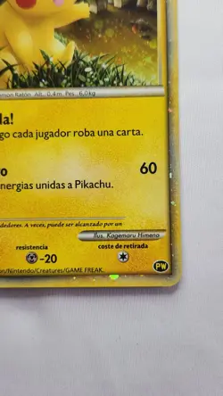 2010 Pikachu Pokemon World Collection PW Spanish Holo Card - Image 5