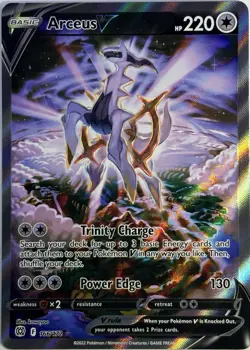 Pokemon Arceus V Full Art Ultra Rare Holo Brilliant Stars 166/172 TCG Card - Image 2