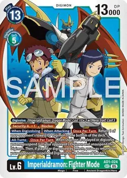 Digimon Card Game Imperialdramon: Fighter Mode AD1-024 SR AD1 Generations - Image 2
