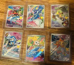 Pokemon Card Lot 6 Promo Holo Basic Litten Popplio Turtwig Piplup Rowlet - Image 1