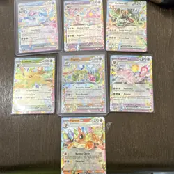 Pokemon Holo EX Tera Lot - Glaceon, Sylveon, Cyclizar, Leafeon, Flygon - 7 Cards - Image 1