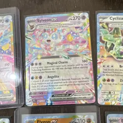 Pokemon Holo EX Tera Lot - Glaceon, Sylveon, Cyclizar, Leafeon, Flygon - 7 Cards - Image 3