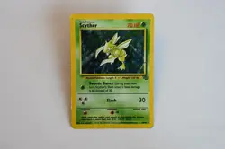 Scyther Jungle Holo 10/64 WOTC Pokemon Card Vintage Played - Image 3