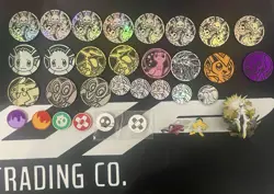 Pokemon TCG Official Coins, Pins, Figure, Damage Counter Lot - Image 1
