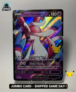 Dark Sylveon V SWSH134 Holo Foil Black Star Promo Jumbo Card SHIPS TODAY! - Image 1