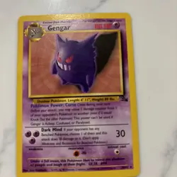 Pokemon Gengar Shadow Pokemon Vintage Rare Card 1999 Non Holo - Image 1
