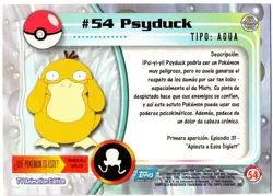 PSYDUCK #54 CROMO CARD POKEMON TRADING CARDS 1999-2000 TOPPS - Image 2