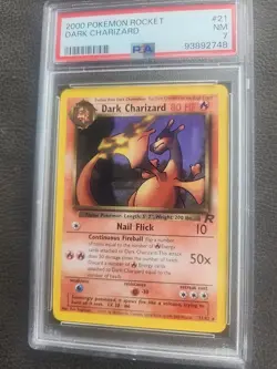 Dark Charizard Team Rocket Pokemon Card WOTC NM Mint PSA 7 - Image 5