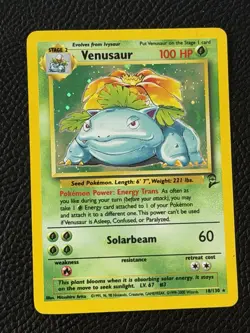 Pokemon TCG Venusaur Base Set 2 Holo Unlimited Rare Card 18/130 LP Condition - Image 1