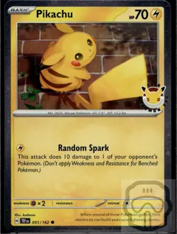 Pikachu (Pokemon Day 2026) 051/162 Cosmos Holo Cards Pokemon NM/M - Image 3