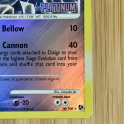 Pokemon Dialga 2008 Great Encounters Platinum Stamp Burger King 16/106 - Image 4