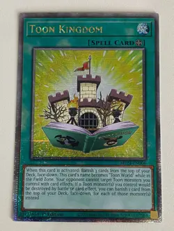 Yugioh Toon Kingdom x 3 - 1st QCR Quarter Century Secret Rare NM - Free Holo - B - Image 2