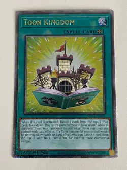 Yugioh Toon Kingdom x 3 - 1st QCR Quarter Century Secret Rare NM - Free Holo - B - Image 3