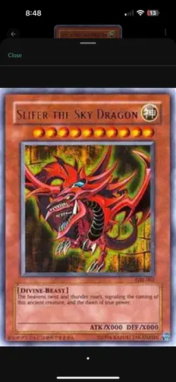 Yugioh! LP Slifer the Sky Dragon - GBI-001 - Ultra Rare - Limited Edition Lightl - Image 1