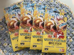 One Piece (OP15) Adventure on Kami's Island Sleeved Booster Pack LOT OF 4 - Image 1