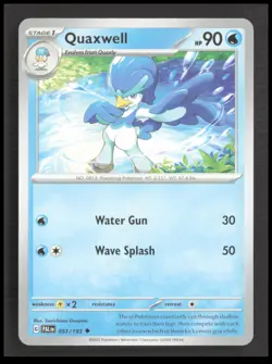 Quaxwell 051/193 Uncommon SV02: Paldea Evolved Pokemon tcg Card CB-1-3-C-42 - Image 1