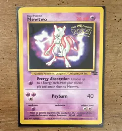 Pokemon TCG Mewtwo 010/102 Base Set Holo Rare Promo Basic Psychic Card 1999 - Image 1