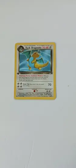 Team Rocket First Edition Dark Dragonite Vintage Pokemon Card NH NM Condition - Image 5