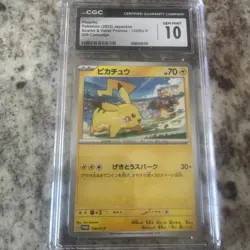 2023 Pokemon Card TCG #120/SV-P Pikachu Vs. Charizard Battle CGC 10 Gem mint - Image 1