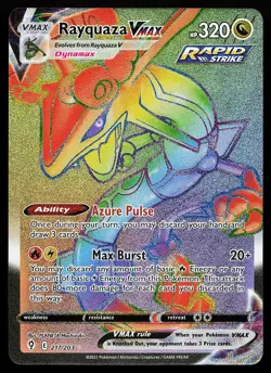 Rayquaza VMAX 217/203 Rainbow Rare Evolving Skies Pokemon Card - Image 1