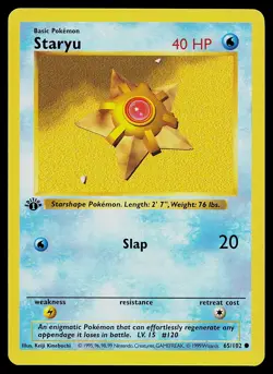 Pokemon Card - Staryu 1st Edition Base Set Shadowless 65/102 - Image 1